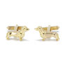 Dachshund Cufflinks In 9ct Solid Gold, thumbnail 2 of 5