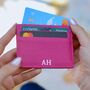 Personalised Monogrammed Leather Credit Card Holder Wallet, thumbnail 1 of 8