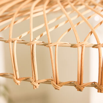Rattan Wicker Flush Easy Fit Ceiling Shade, 3 of 4