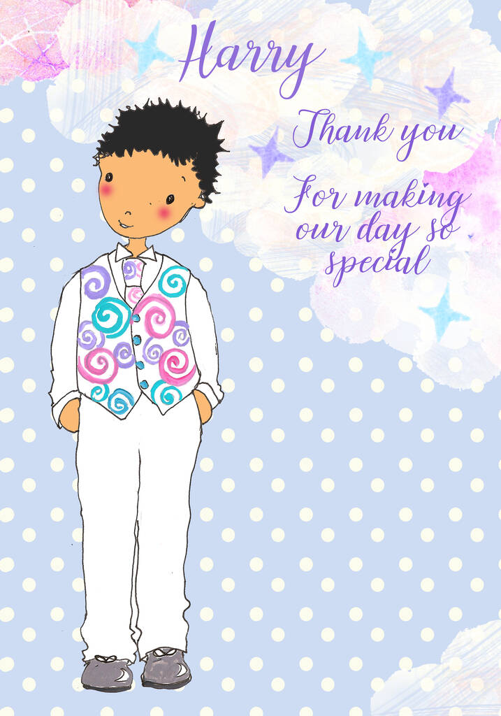 Personalised Page Boy Thank You Card By Paper Princess