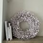 Large Pink And White Cotton Handmade Wreath, thumbnail 1 of 4