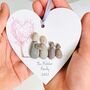 Personalised Pebble Family Hanging Heart, thumbnail 1 of 2