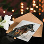 Wolf And Autumn Forest Trees Double Exposure Birthday Card, thumbnail 4 of 5