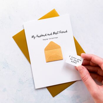 Personalised Best Friend Mini Envelope Christmas Card, 2 of 5