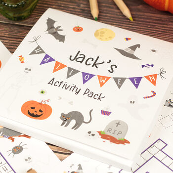 Halloween Children's Activity Puzzle Colouring Pack, 2 of 3