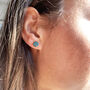 Sterling Silver And Turquoise Stud Earrings, thumbnail 3 of 11