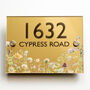 Personalised Mirrored Wild Flowers House Number Plaque, thumbnail 4 of 7