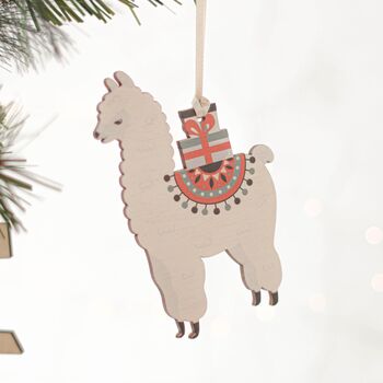 Llama Christmas Decorations, Set Of Four, 3 of 4