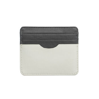 Two Tone Small Leather Credit Card Wallet Personalised Gift Boxed, 8 of 12