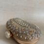 Gold Embroidered Oval Clutch Bag, thumbnail 4 of 9