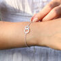 Personalised Silver Or Gold Plated Infinity Bracelet, thumbnail 1 of 5
