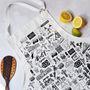 Wales Illustrated Black And White Cotton Apron, thumbnail 1 of 9