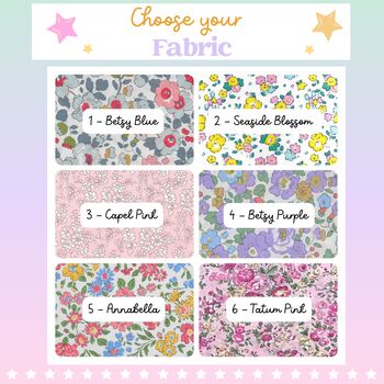 Liberty Fabric Glitter Star Badge, 3 of 6