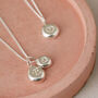 Small Initial Pebble Necklace. Recycled Sterling Silver, thumbnail 2 of 11