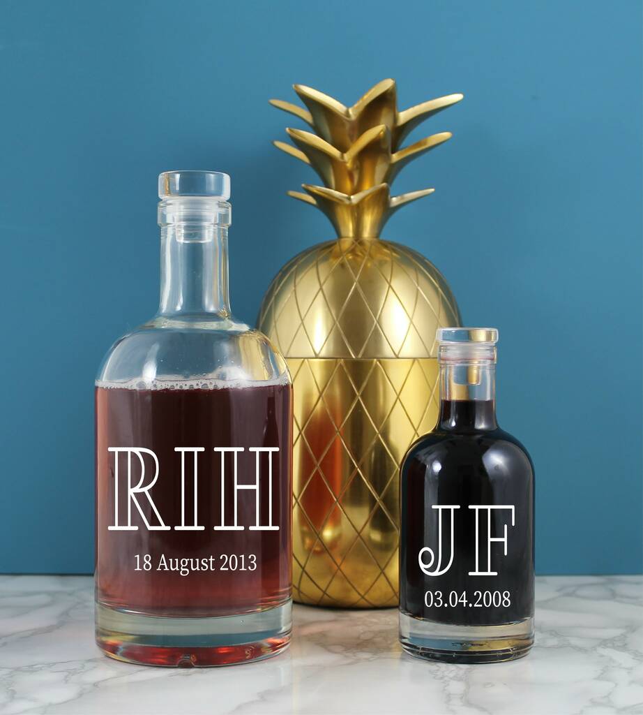 Personalised Monogrammed Etched Decanter, 1 of 5