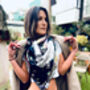 Limited Edition Kakuru Lanterns Japanese Crane Birds Blossoms And Lanterns 100% Silk Scarf, thumbnail 1 of 11