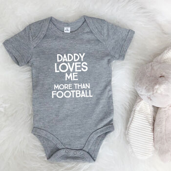 Loves Me More Than Personalised Babygrow, 4 of 10
