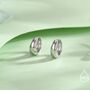 Sterling Silver Mini Chunky Hoop Earrings, thumbnail 2 of 11