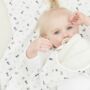 Baby Girl Vintage Floral Comforter With Wooden Teether, Handmade Gift For Newborn Girl, thumbnail 7 of 10