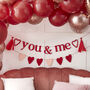 You And Me Valentines Bunting With Tassels, thumbnail 1 of 3