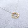 Triple Colour Ring Necklace, thumbnail 1 of 3