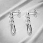 Sterling Silver Figaro Chain Earrings, thumbnail 2 of 8