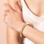 Thick Open Chunky Torque Bangle In Gold, thumbnail 3 of 3
