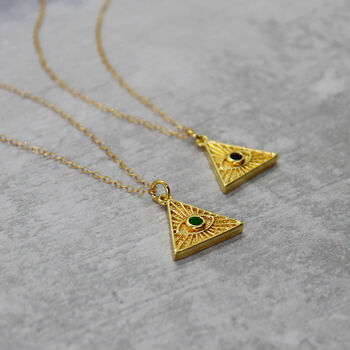 Triangle Eye Charm Necklace, 3 of 3