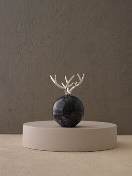 Handmade White Marble Brass Trinket Box, 2 of 3