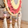 Pink And Yellow Crochet Handmade Dream Catcher, thumbnail 6 of 8