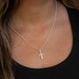 Sterling Silver Cross Necklace, thumbnail 1 of 8