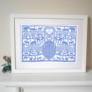 Personalised Noah's Ark Tree Heart Print, 4 of 9