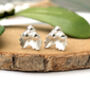 Sterling Silver Small Holly Earrings, thumbnail 5 of 11
