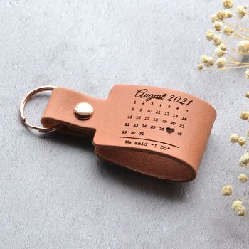 Personalised Calendar Leather Keyring, 3 of 10