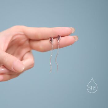 Sterling Silver Balloon Dangle Stud Earrings, 2 of 12