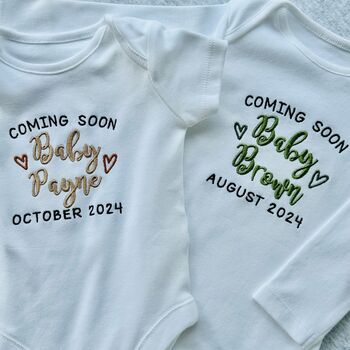 Personalised Embroidered Baby Vest 2024, 3 of 4