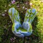 Garden Bird Feeder Hands Ornament Stone Grass Effect, thumbnail 8 of 12