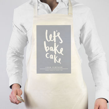 Let's Bake Cake Personalised Apron, 5 of 7