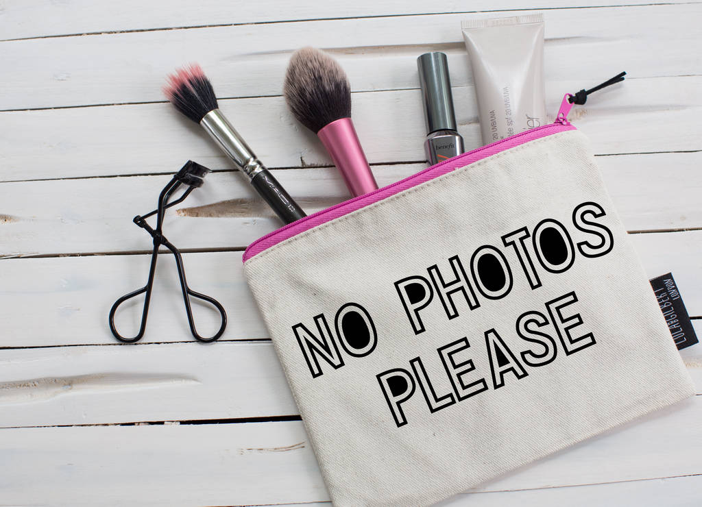'No Photos Please' Pouch By Lola & Gilbert London Ltd
