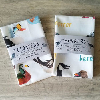 'Floaters' Illustrated Bird Tea Towel, 7 of 7