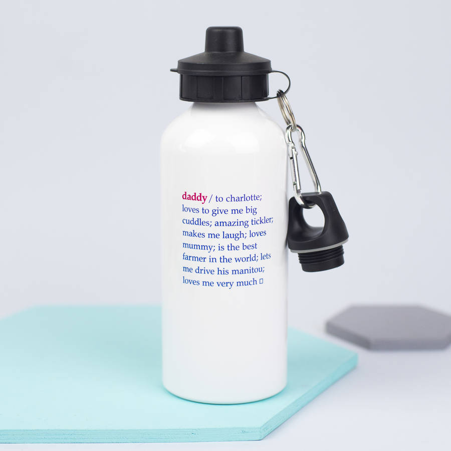 Personalised Daddy's Dictionary Definition Water Bottle By XOXO ...