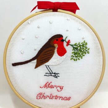 Christmas Robin Embroidery Kit, 5 of 11