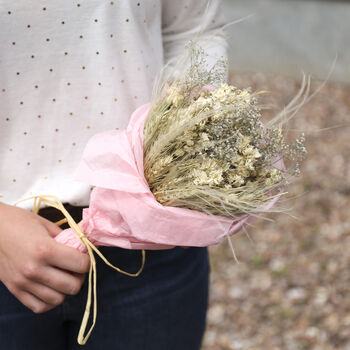White Dried Flower Mini Bouquet, 2 of 10