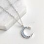 Swarovski Crystal Silver Moon Necklace, thumbnail 1 of 3