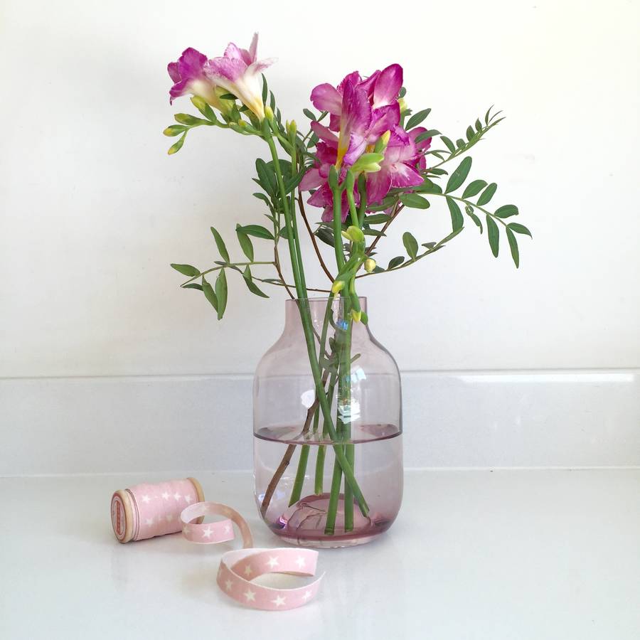 blush glass vase by old with new