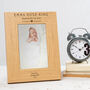 Personalised Engraved Baby Boy Christening Photo Frame, thumbnail 3 of 7