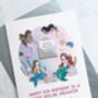 Personalised Mini Envelope Mermaid Birthday Card, thumbnail 5 of 8