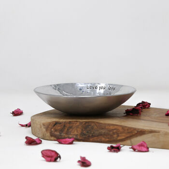Personalised 10th Anniversary Gift, Medium Aluminium Bowl, 2 of 11