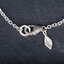 Sterling Silver Three Leaf Drop Necklace, thumbnail 3 of 5