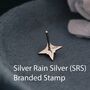 White Opal Star Stud Earrings In Sterling Silver, thumbnail 6 of 12